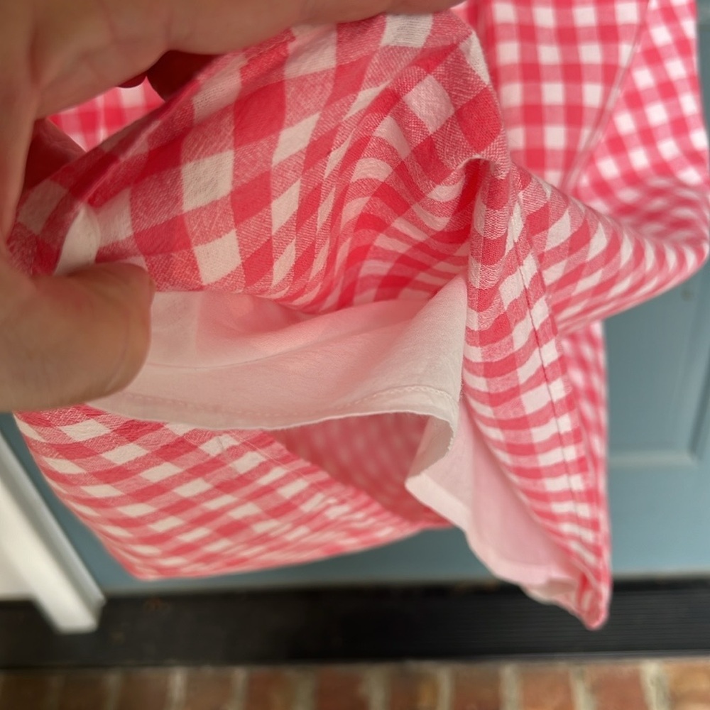 Vineyard Vines Pink & White Gingham Flutter Sleeve Dress - Picture 5 of 10